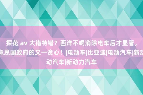 探花 av 大错特错？西洋不竭消除电车后才显著，这是好意思国政府的又一贪心！|电动车|比亚迪|电动汽车|新动力汽车