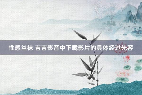 性感丝袜 吉吉影音中下载影片的具体经过先容